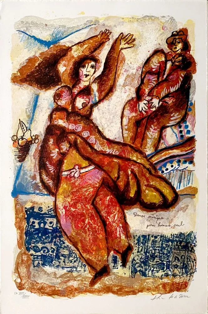 Lithograph Tobiasse - Danse onirique pour homme seul