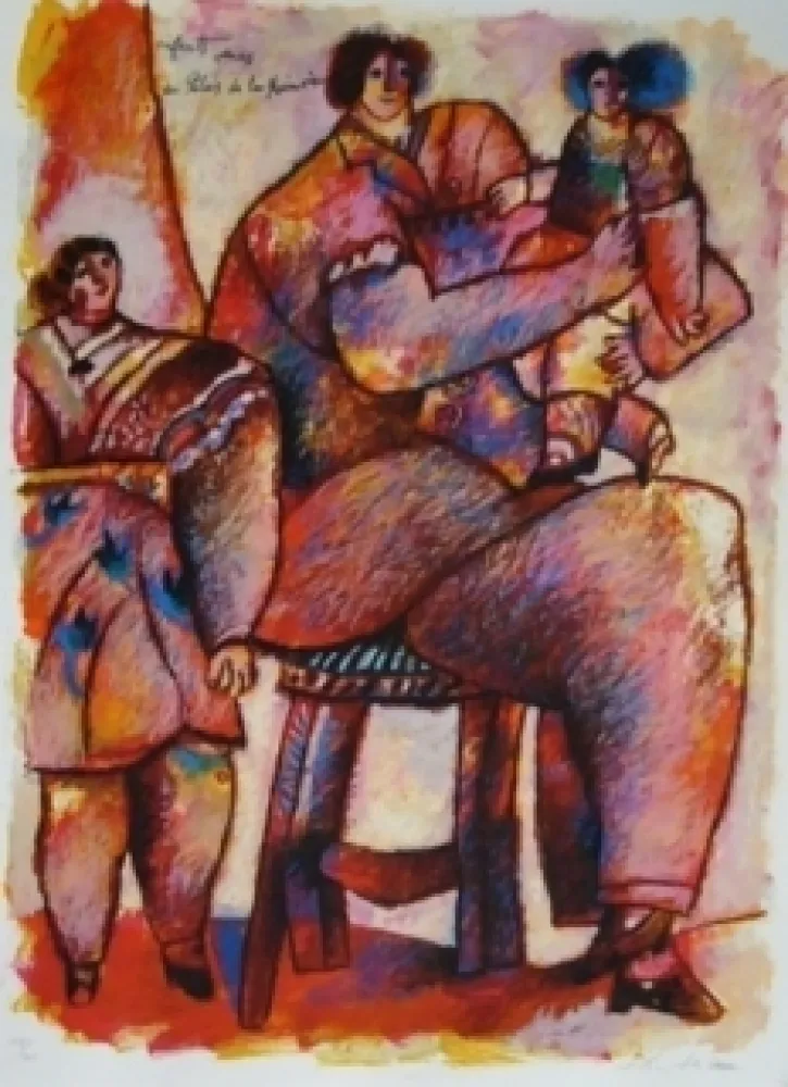 Lithograph Tobiasse - Enfants venus du palais de la mémoire