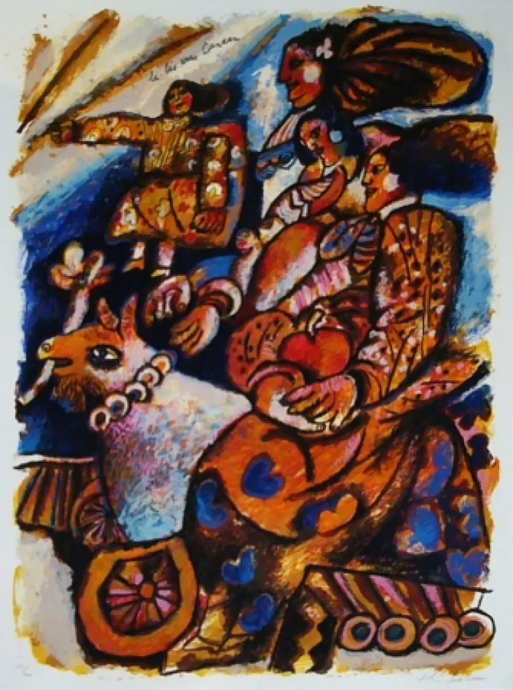 Lithograph Tobiasse - Là bas vers Canaan