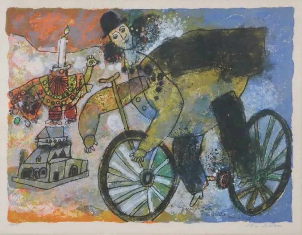 Lithograph Tobiasse - La lumière du Juste ne s'éteint pas la nuit