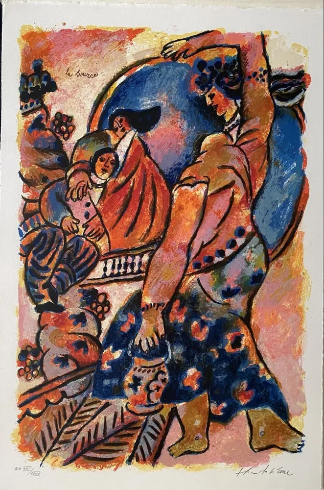 Lithograph Tobiasse - La Source