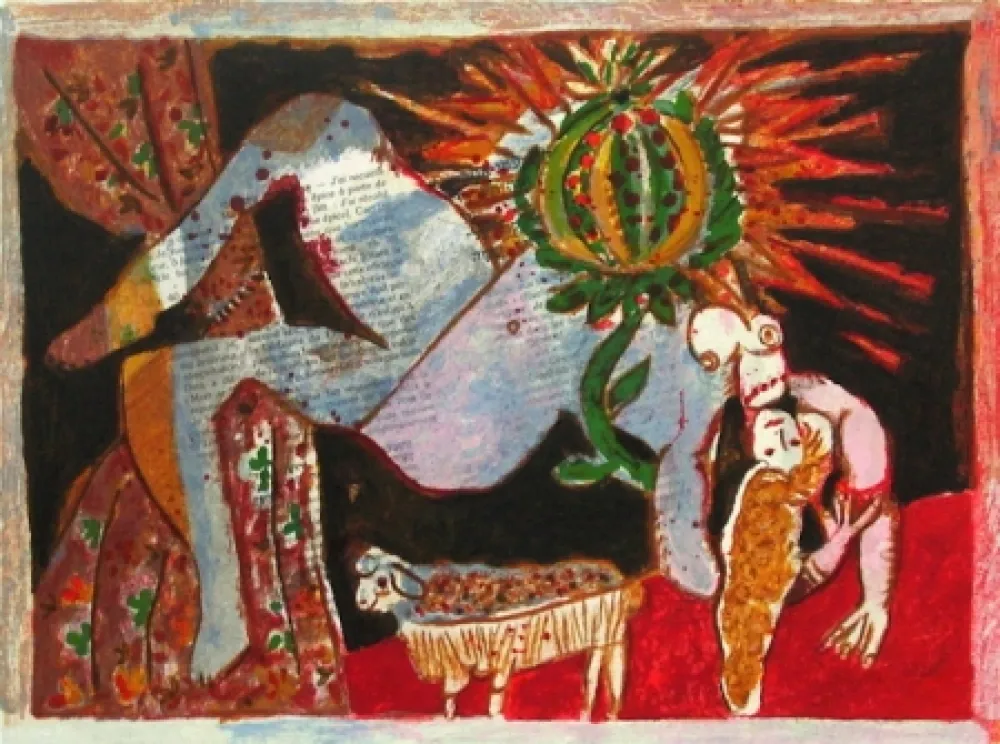 Lithograph Tobiasse - Le cantique des cantiques VII