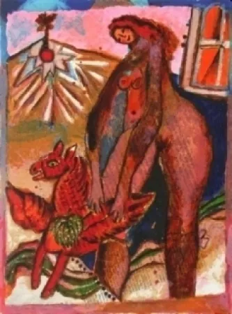 Lithograph Tobiasse - Le cantique des cantiques VIII