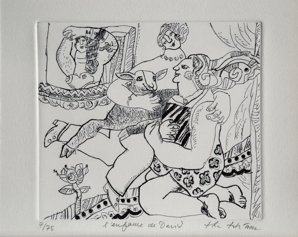 Etching Tobiasse - L'enfant de David