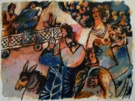 Lithograph Tobiasse - Les premiers matins du monde