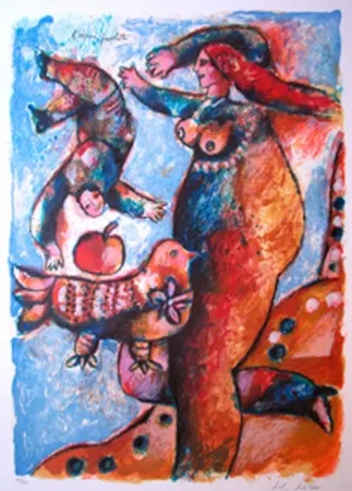 Lithograph Tobiasse - L'Oiseau Prophete