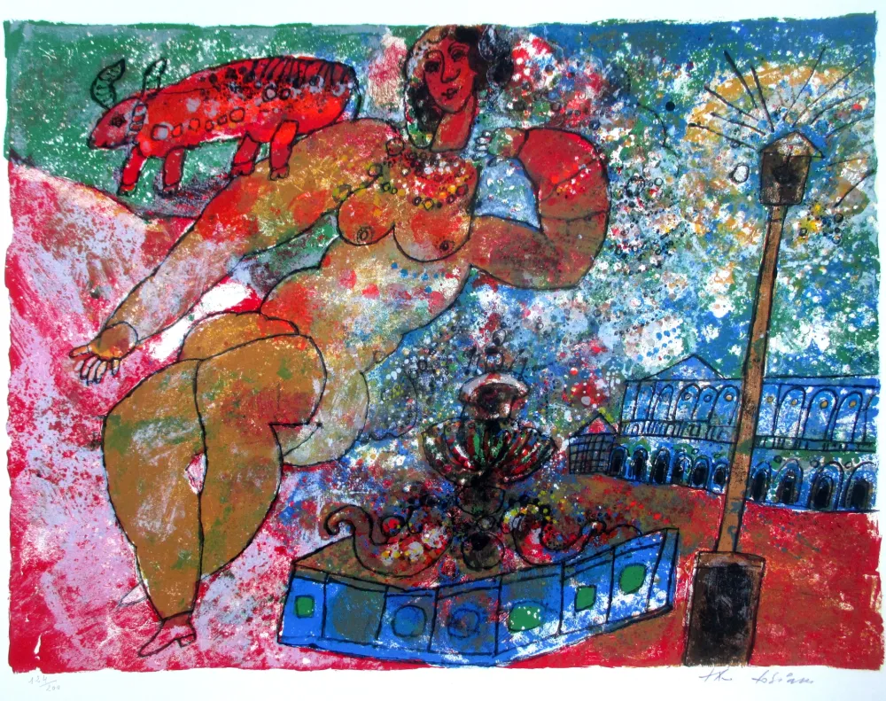 Lithograph Tobiasse - The Song of Songs 2