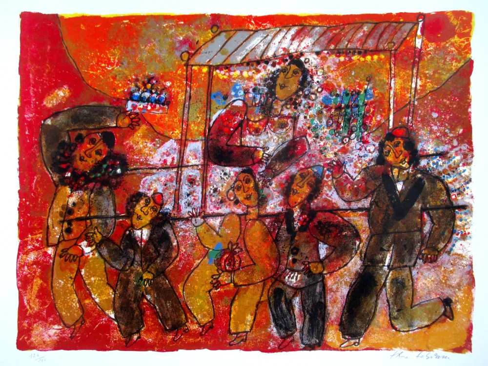 Lithograph Tobiasse - The Song of Songs 3