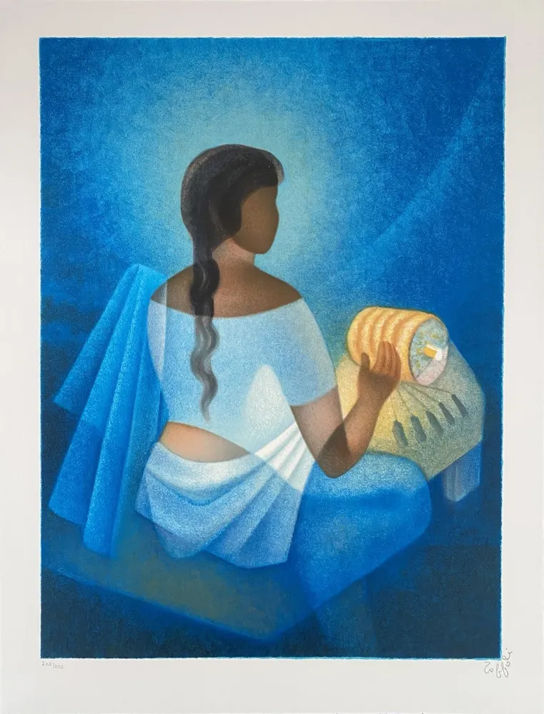 Lithograph Toffoli - Le fuseau