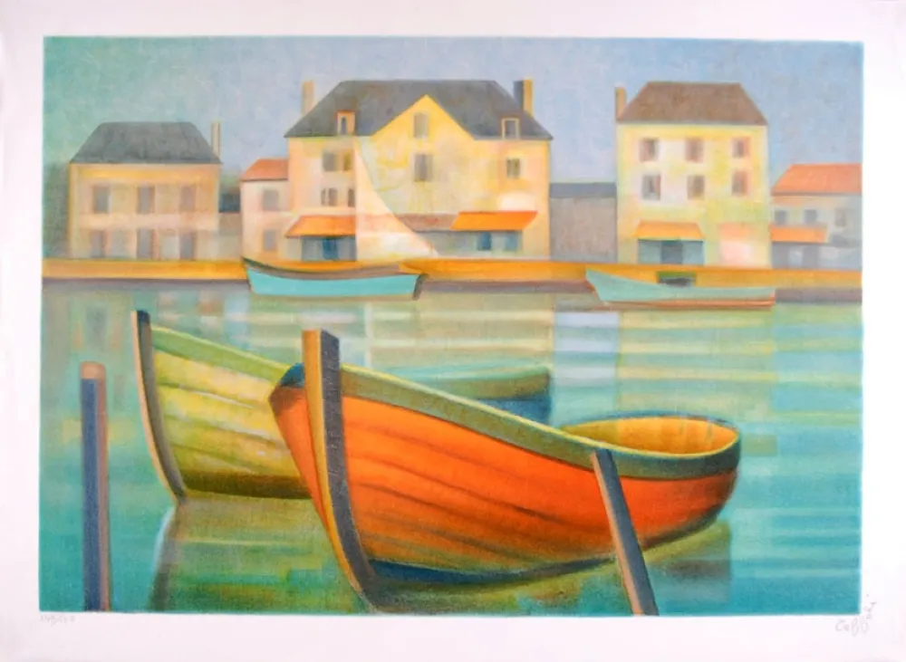 Lithograph Toffoli - Soleil du Midi en Vendée