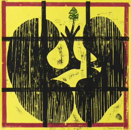 Woodcut Toguo - Alive in a box 11