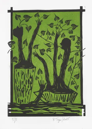Linocut Toguo - Roots 1