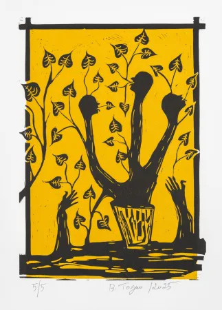 Linocut Toguo - Roots 3