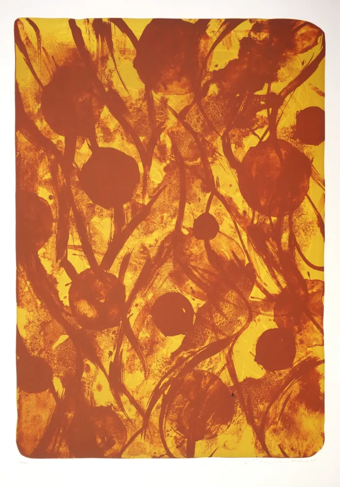 Lithograph Tøjner - Recherche des formes dispersées III