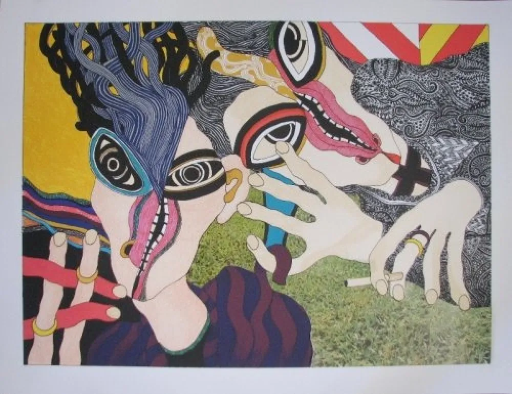 Lithograph Tola - Hay mujer, un animal callado que tú aún no conoces