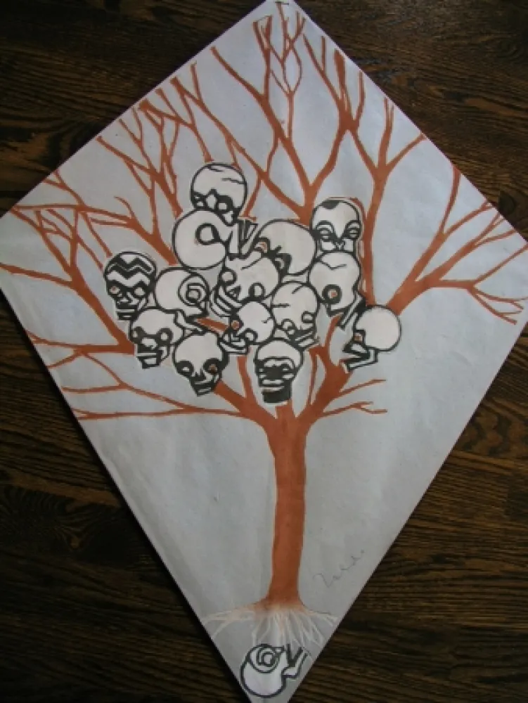 Screenprint Toledo - Calavera tree kite 