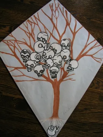 Screenprint Toledo - Calavera tree kite 