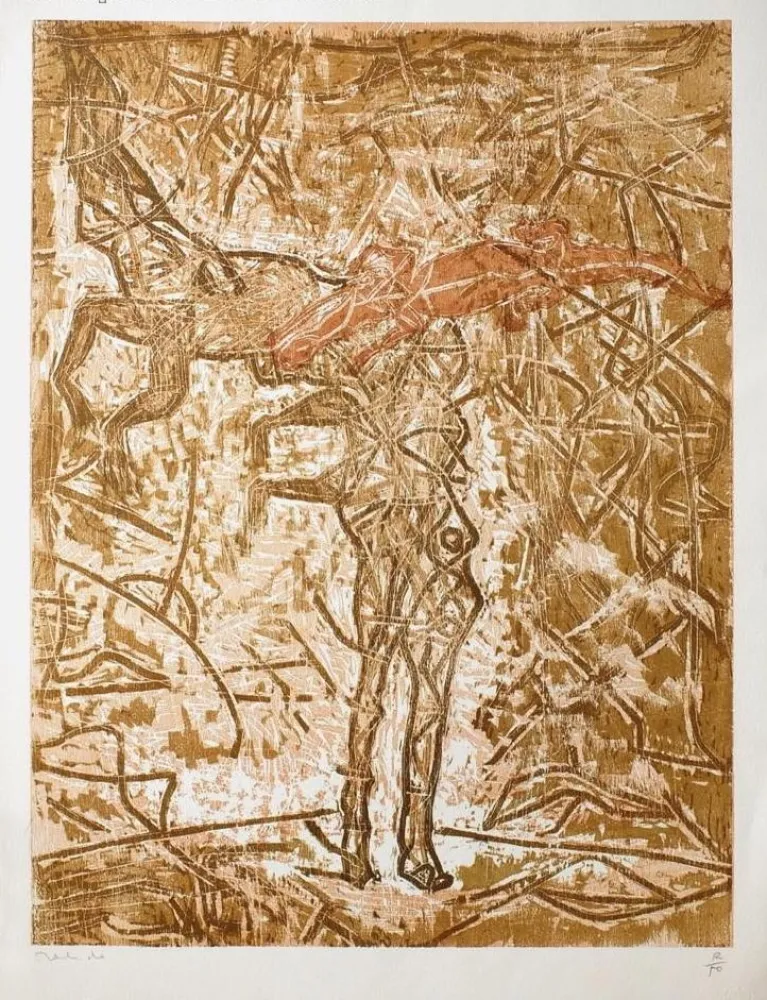 Woodcut Toledo - Crocodrilos de cabeza