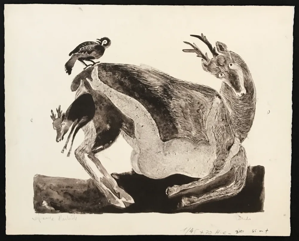 Lithograph Toledo - Deer