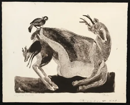Lithograph Toledo - Deer