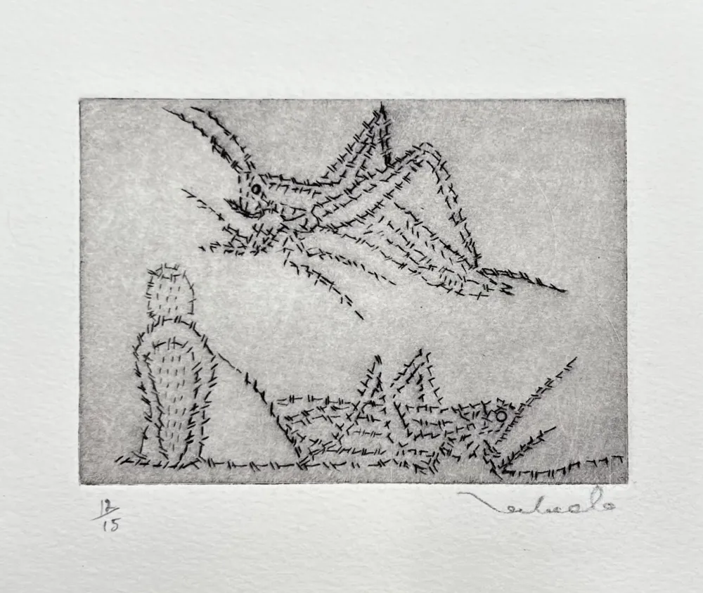 Drypoint Toledo - Dos Saltamontes