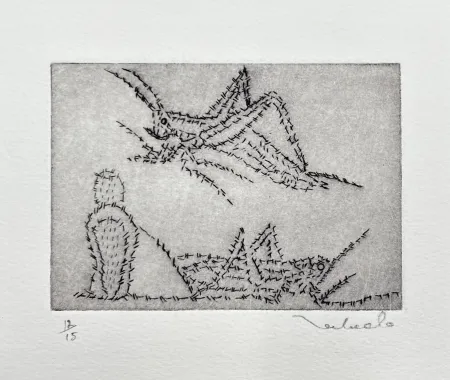 Drypoint Toledo - Dos Saltamontes