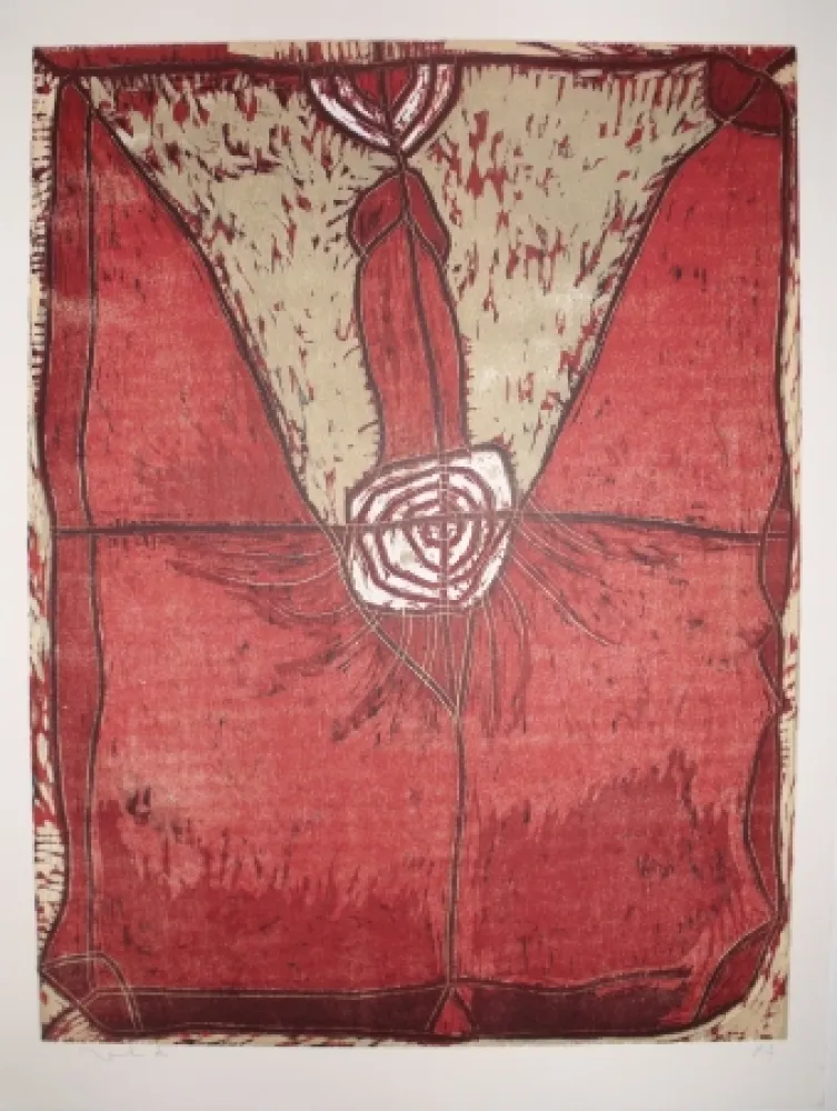 Woodcut Toledo - Francisco Toledo