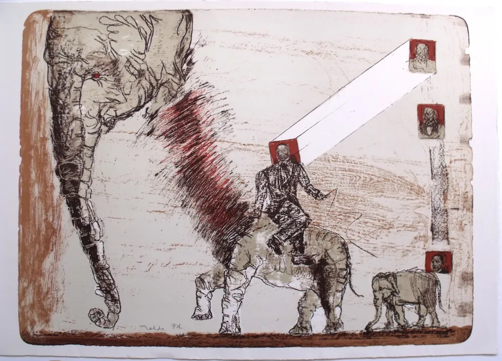 Lithograph Toledo - Juarez