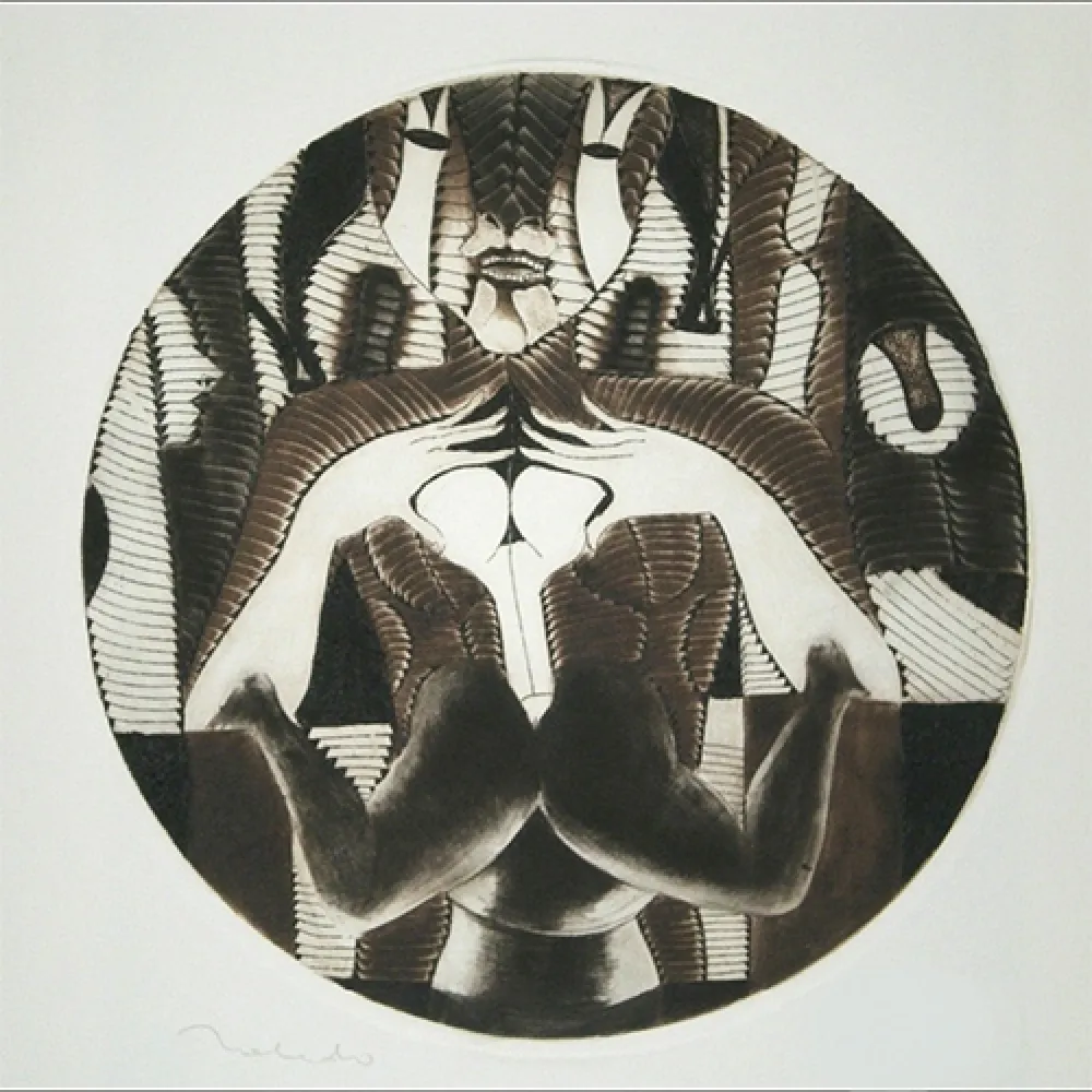 Etching Toledo - La Miel from Chilam Balam