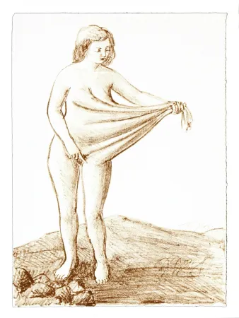 Lithograph Topor - 4 Neuf Grâces