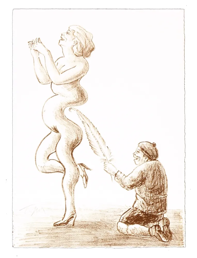 Lithograph Topor - 8 Neuf Grâces