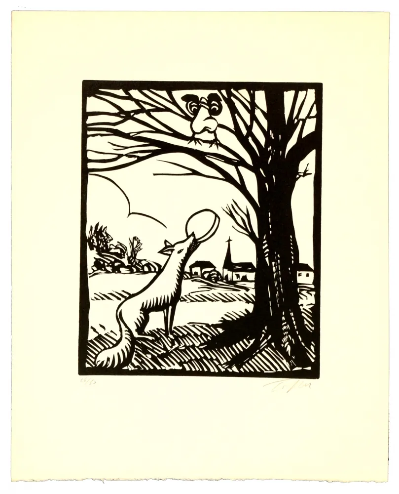 Linocut Topor - Âpre nez