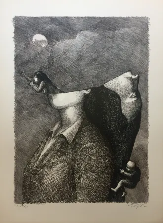 Lithograph Topor - Ciel ouvert