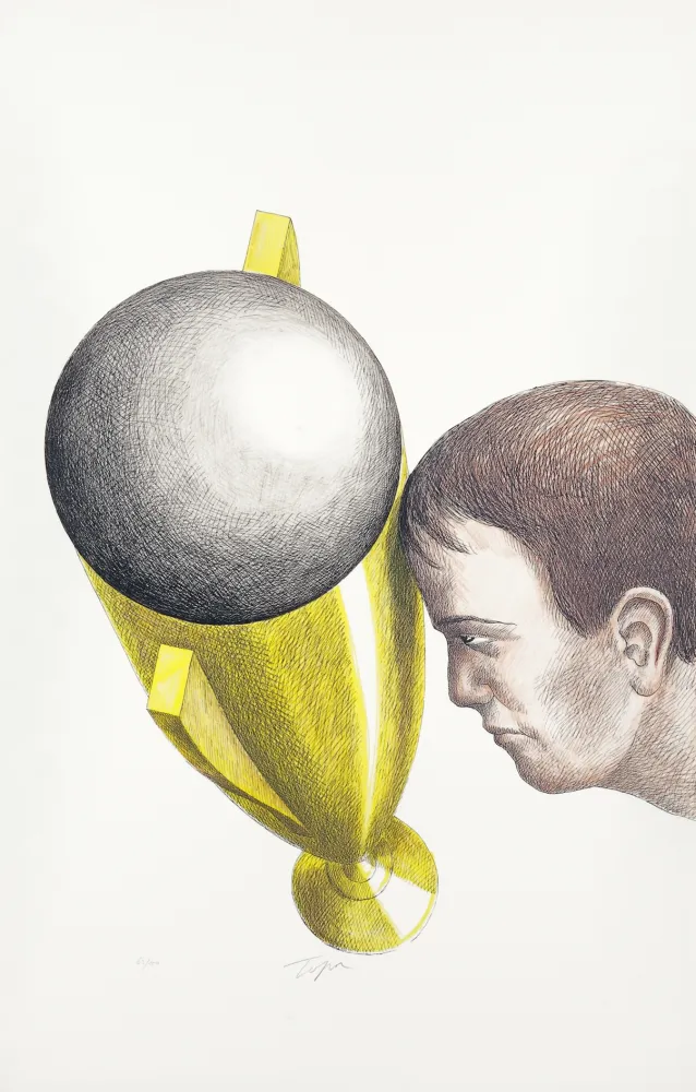 Lithograph Topor - Copa del mundo de futbol