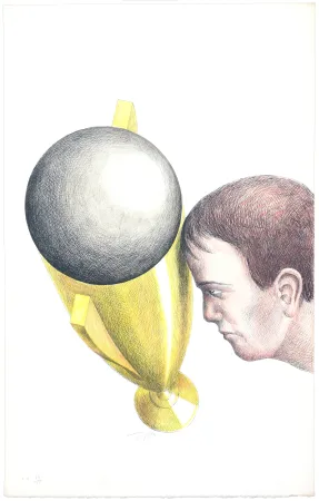 Lithograph Topor - Coupe du monde 1982
