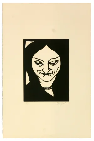 Linocut Topor - J'ai tout en double III