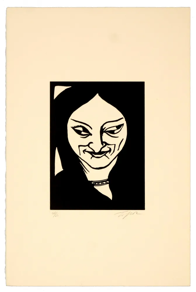 Linocut Topor - J'ai tout en double III