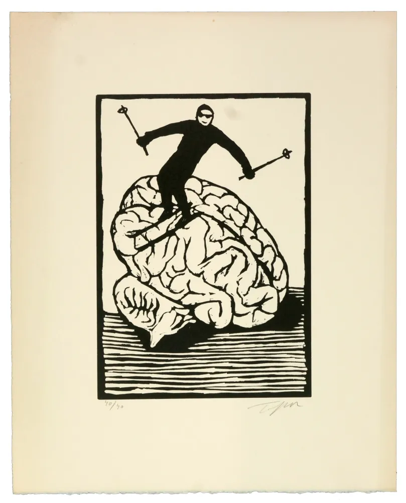 Linocut Topor - Le style lisse