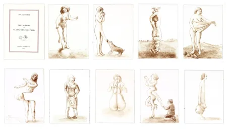 Lithograph Topor - Neuf Grâces 