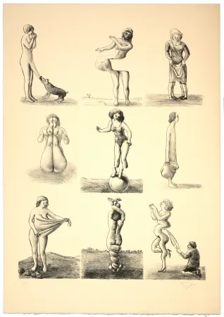 Lithograph Topor - Neuf Grâces