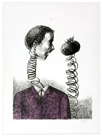 Lithograph Topor - Plus près de toi ma pomme