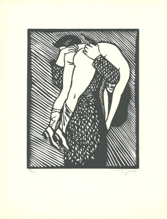 Linocut Topor - Tableau de chasse