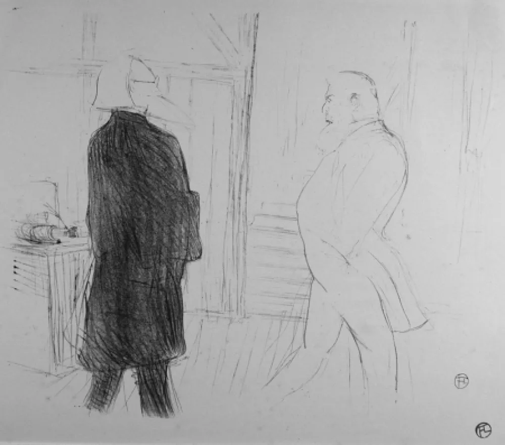Lithograph Toulouse-Lautrec - Antoine et Gémier, dans une Faillite