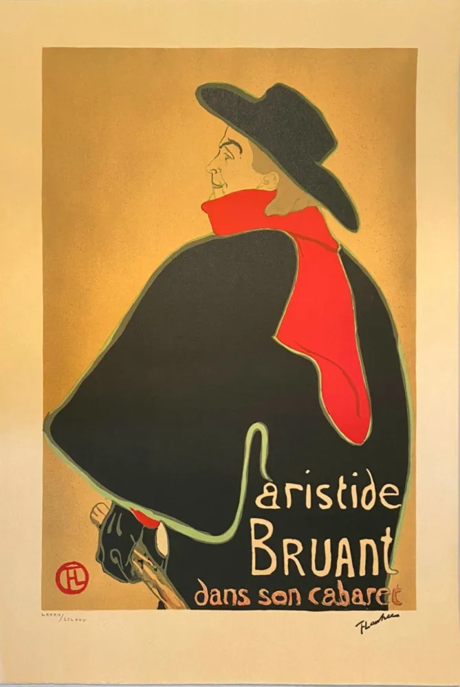 Lithograph Toulouse-Lautrec - Aristide Bruant