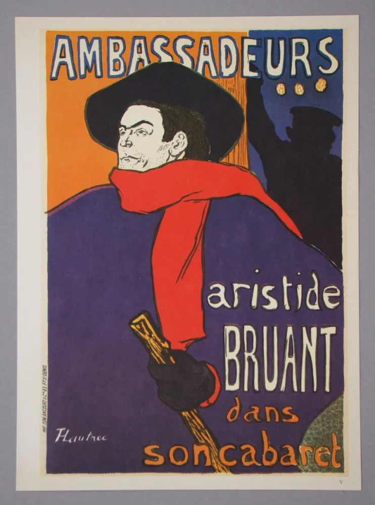 Rotogravure Toulouse-Lautrec - Aristide Bruant - Ambassadeurs