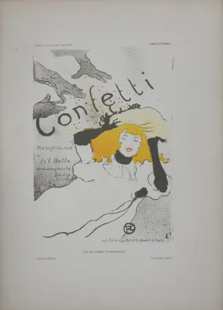 Lithograph Toulouse-Lautrec - Confetti, 1897