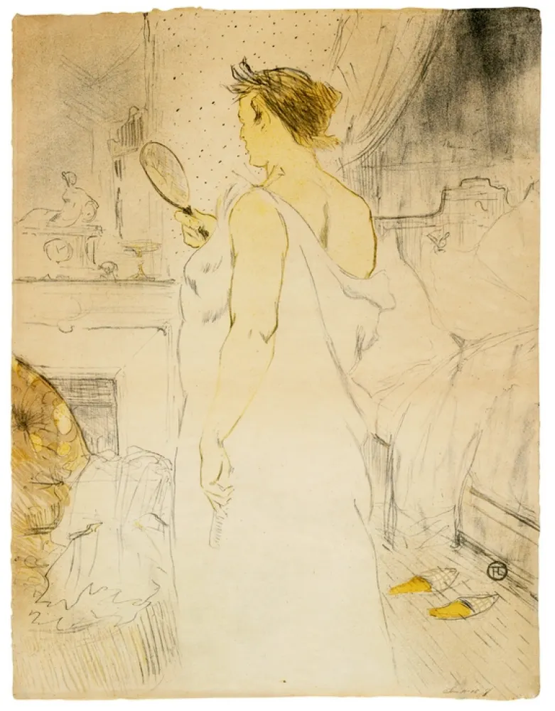 Lithograph Toulouse-Lautrec - Elles