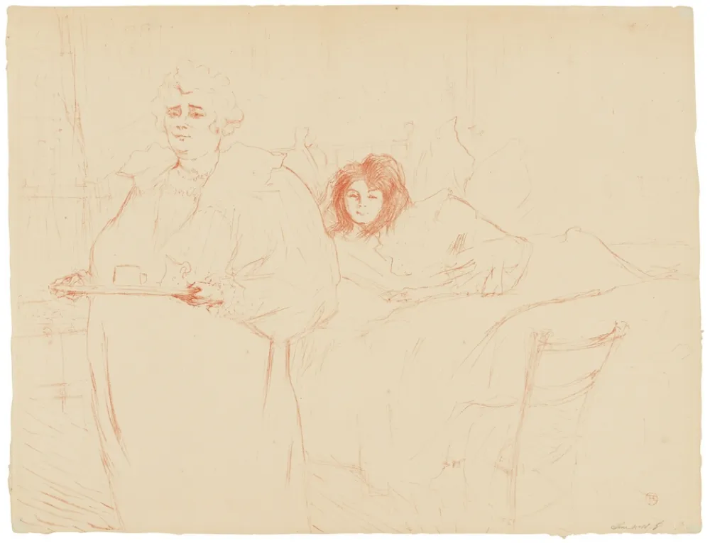 Lithograph Toulouse-Lautrec - Elles