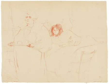 Lithograph Toulouse-Lautrec - Elles