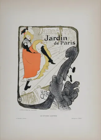 Lithograph Toulouse-Lautrec - Jane Avril, 1896 